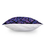 Purple Stained Glass Mosaic Print Pillow Cover