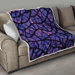 Purple Stained Glass Mosaic Print Quilt