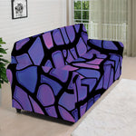 Purple Stained Glass Mosaic Print Sofa Cover