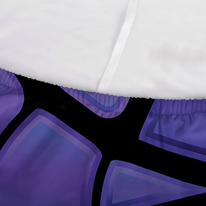 Purple Stained Glass Mosaic Print Sofa Cover