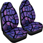 Purple Stained Glass Mosaic Print Universal Fit Car Seat Covers