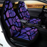 Purple Stained Glass Mosaic Print Universal Fit Car Seat Covers