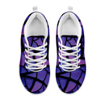 Purple Stained Glass Mosaic Print White Sneakers