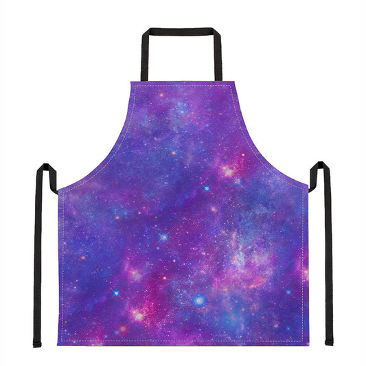 Purple Stardust Cloud Galaxy Space Print Apron