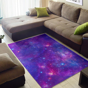 Purple Stardust Cloud Galaxy Space Print Area Rug GearFrost