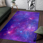 Purple Stardust Cloud Galaxy Space Print Area Rug GearFrost