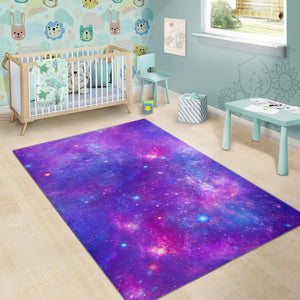 Purple Stardust Cloud Galaxy Space Print Area Rug GearFrost