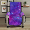 Purple Stardust Cloud Galaxy Space Print Armchair Protector