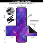 Purple Stardust Cloud Galaxy Space Print Armchair Protector