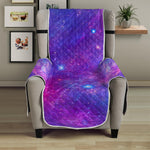 Purple Stardust Cloud Galaxy Space Print Armchair Protector