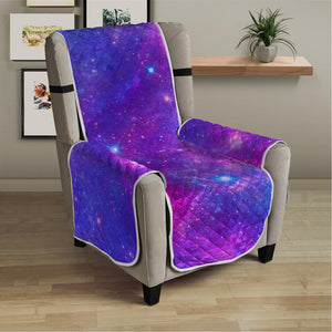 Purple Stardust Cloud Galaxy Space Print Armchair Protector