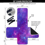 Purple Stardust Cloud Galaxy Space Print Armchair Protector