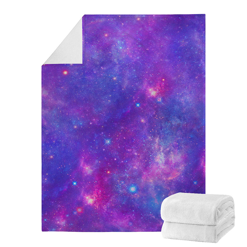 Purple Stardust Cloud Galaxy Space Print Blanket