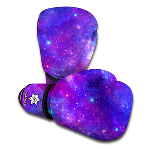 Purple Stardust Cloud Galaxy Space Print Boxing Gloves