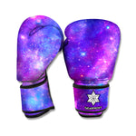 Purple Stardust Cloud Galaxy Space Print Boxing Gloves