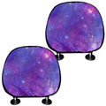 Purple Stardust Cloud Galaxy Space Print Car Headrest Covers
