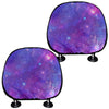 Purple Stardust Cloud Galaxy Space Print Car Headrest Covers