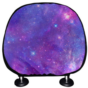 Purple Stardust Cloud Galaxy Space Print Car Headrest Covers