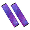 Purple Stardust Cloud Galaxy Space Print Car Seat Belt Covers