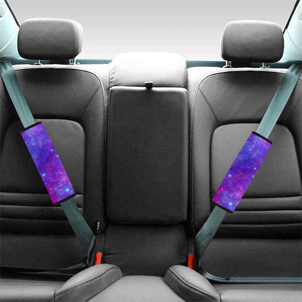 Purple Stardust Cloud Galaxy Space Print Car Seat Belt Covers