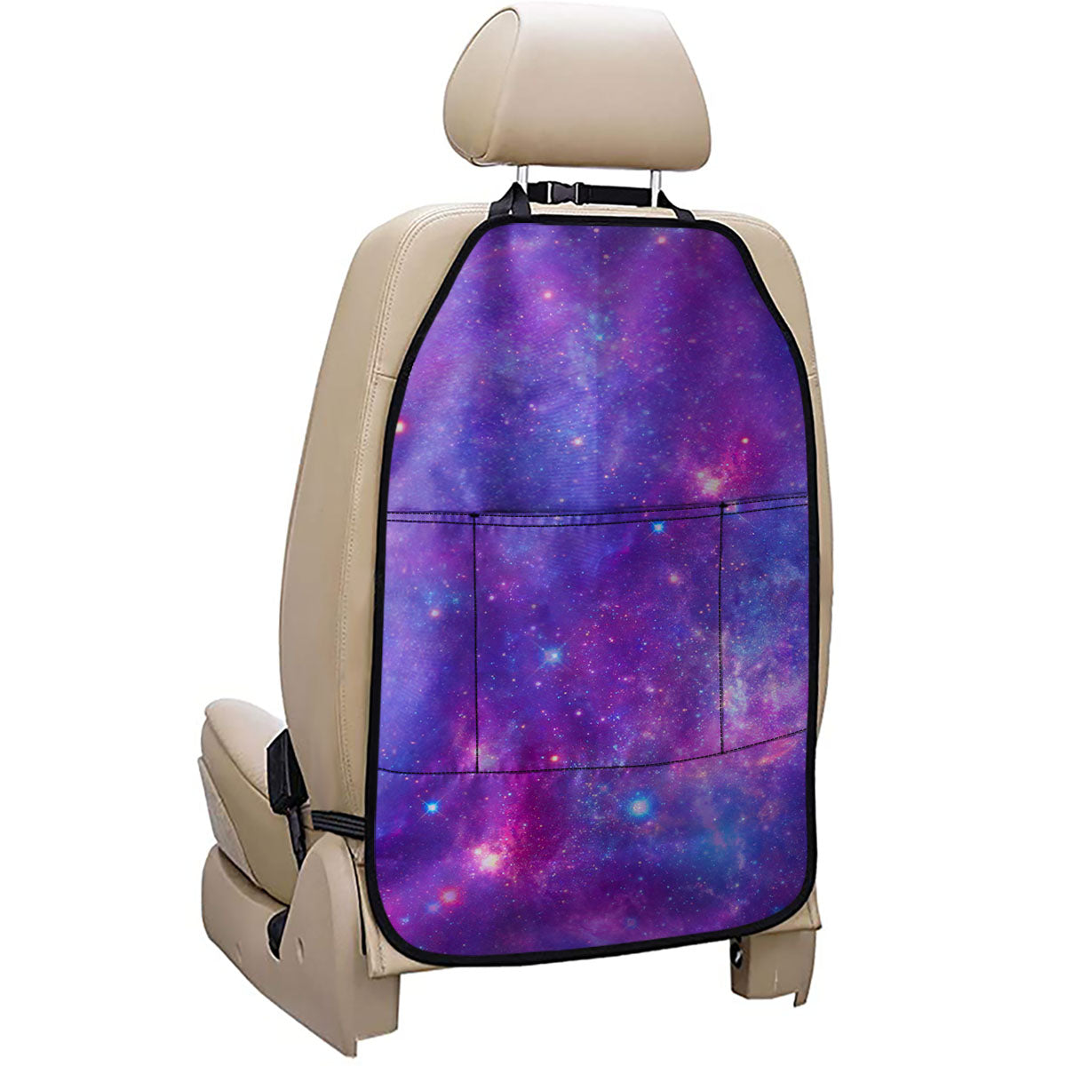 Purple Stardust Cloud Galaxy Space Print Car Seat Organizers