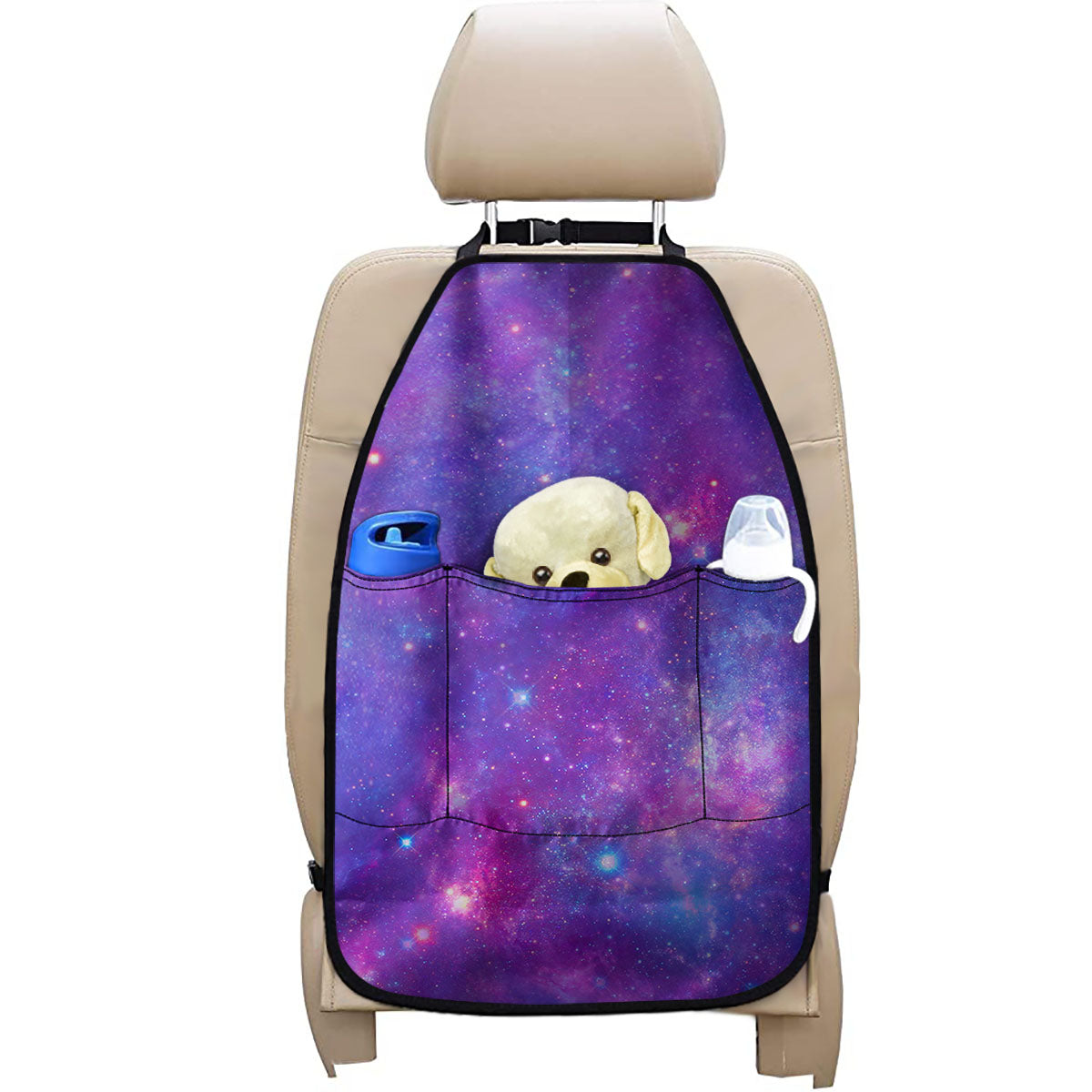 Purple Stardust Cloud Galaxy Space Print Car Seat Organizers