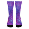 Purple Stardust Cloud Galaxy Space Print Crew Socks