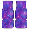 Purple Stardust Cloud Galaxy Space Print Front and Back Car Floor Mats