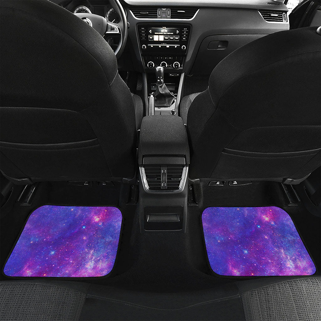 Purple Stardust Cloud Galaxy Space Print Front and Back Car Floor Mats
