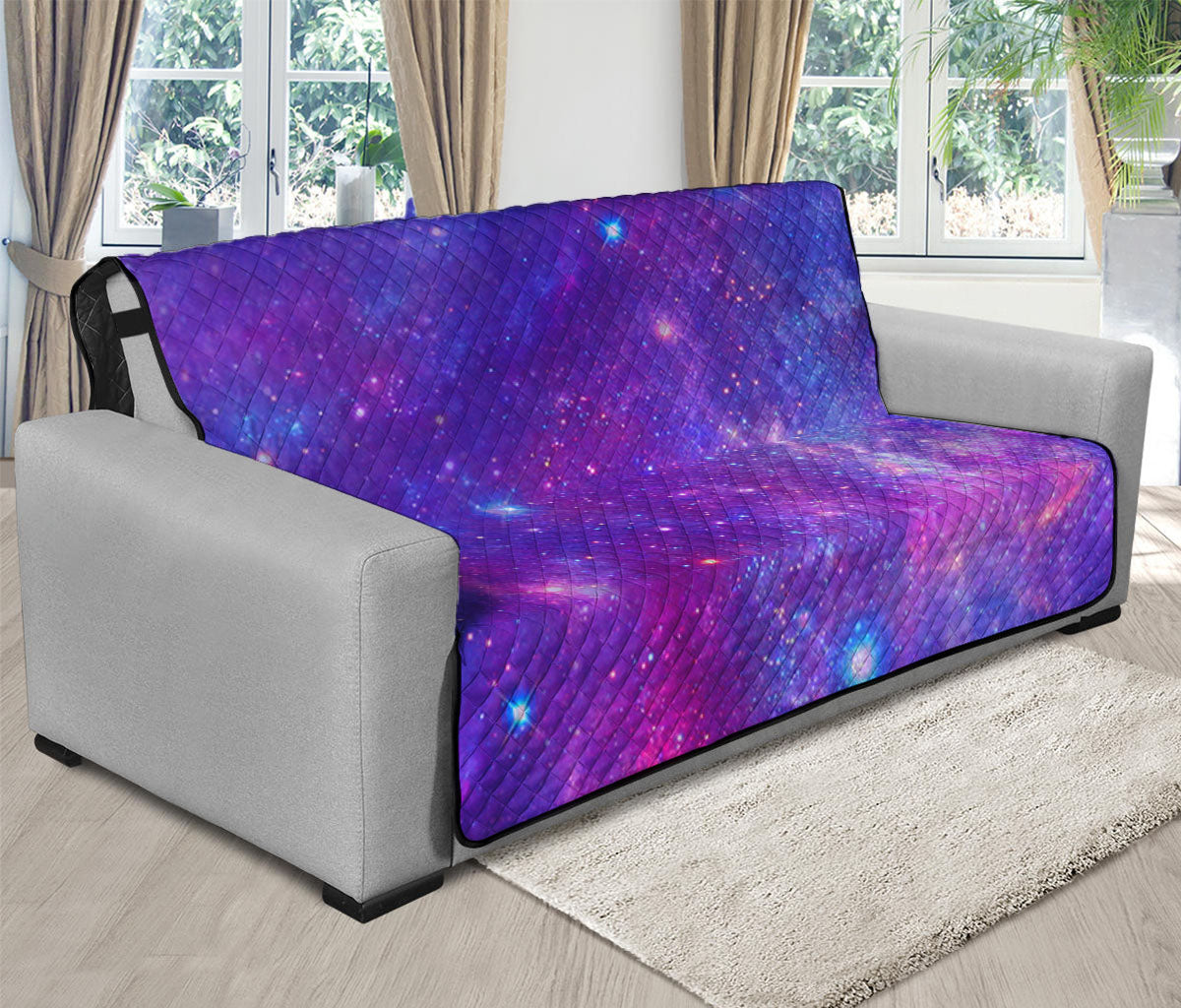 Purple Stardust Cloud Galaxy Space Print Futon Protector