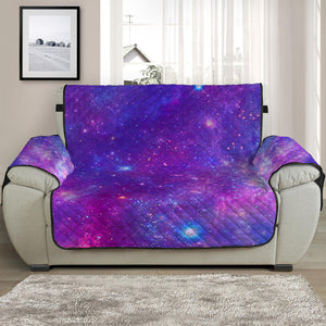 Purple Stardust Cloud Galaxy Space Print Half Sofa Protector