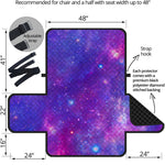 Purple Stardust Cloud Galaxy Space Print Half Sofa Protector