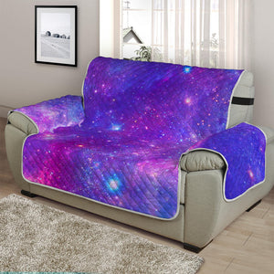 Purple Stardust Cloud Galaxy Space Print Half Sofa Protector