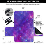 Purple Stardust Cloud Galaxy Space Print Half Sofa Protector