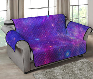 Purple Stardust Cloud Galaxy Space Print Loveseat Protector