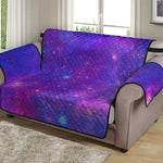 Purple Stardust Cloud Galaxy Space Print Loveseat Protector