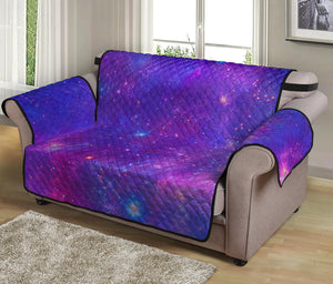 Purple Stardust Cloud Galaxy Space Print Loveseat Protector