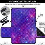 Purple Stardust Cloud Galaxy Space Print Loveseat Protector