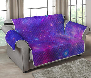 Purple Stardust Cloud Galaxy Space Print Loveseat Protector