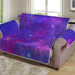 Purple Stardust Cloud Galaxy Space Print Loveseat Protector