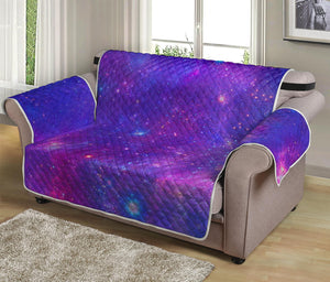 Purple Stardust Cloud Galaxy Space Print Loveseat Protector