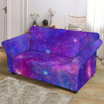 Purple Stardust Cloud Galaxy Space Print Loveseat Slipcover