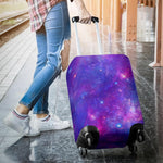 Purple Stardust Cloud Galaxy Space Print Luggage Cover GearFrost