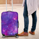 Purple Stardust Cloud Galaxy Space Print Luggage Cover GearFrost