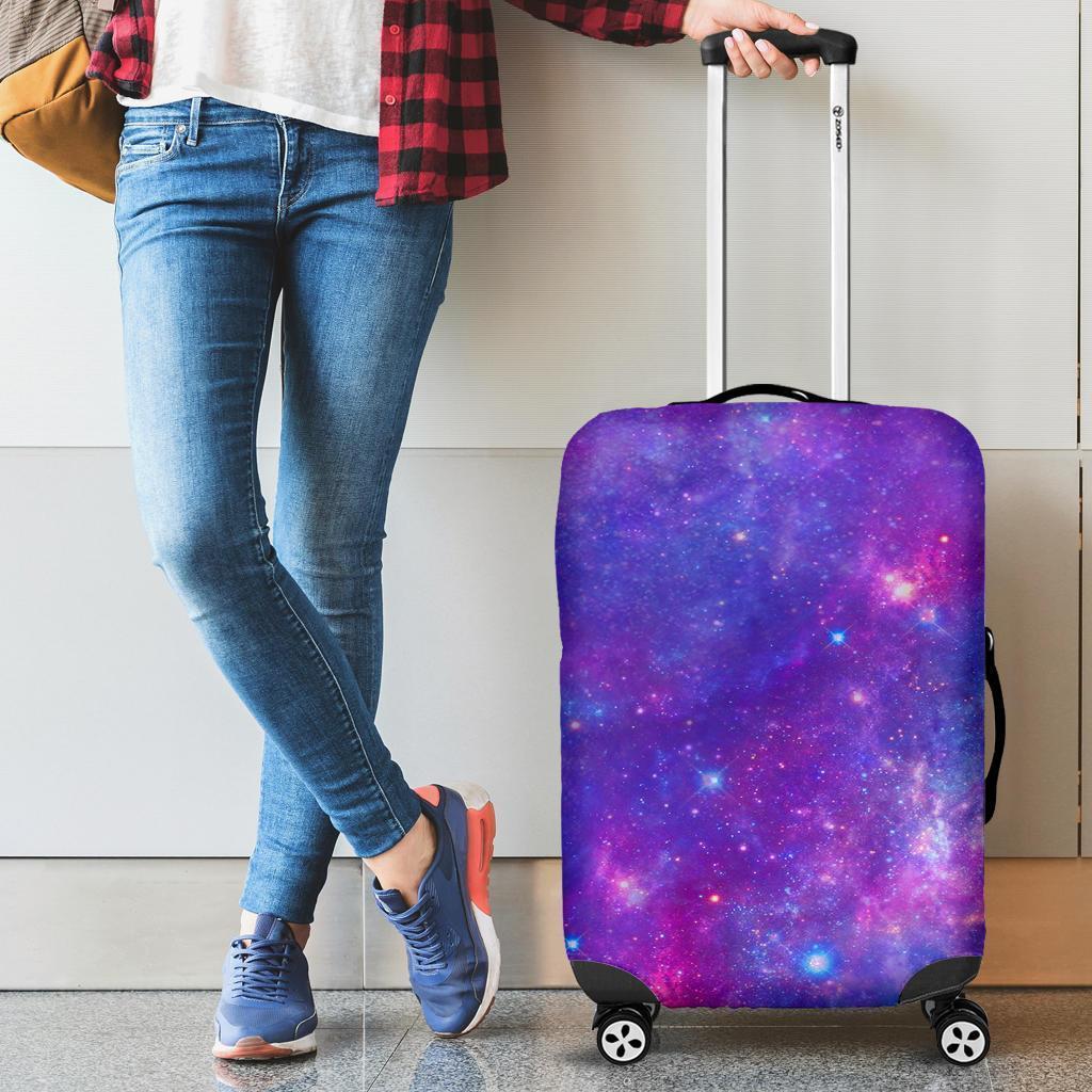Purple Stardust Cloud Galaxy Space Print Luggage Cover GearFrost