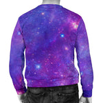 Purple Stardust Cloud Galaxy Space Print Men's Crewneck Sweatshirt GearFrost