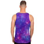 Purple Stardust Cloud Galaxy Space Print Men's Tank Top