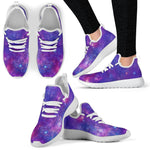 Purple Stardust Cloud Galaxy Space Print Mesh Knit Shoes GearFrost