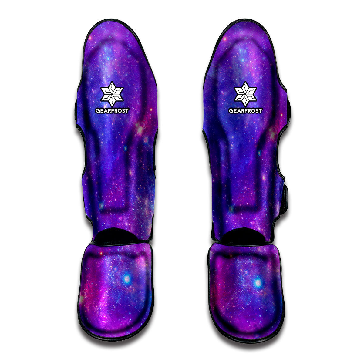Purple Stardust Cloud Galaxy Space Print Muay Thai Shin Guard