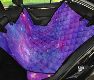 Purple Stardust Cloud Galaxy Space Print Pet Car Back Seat Cover